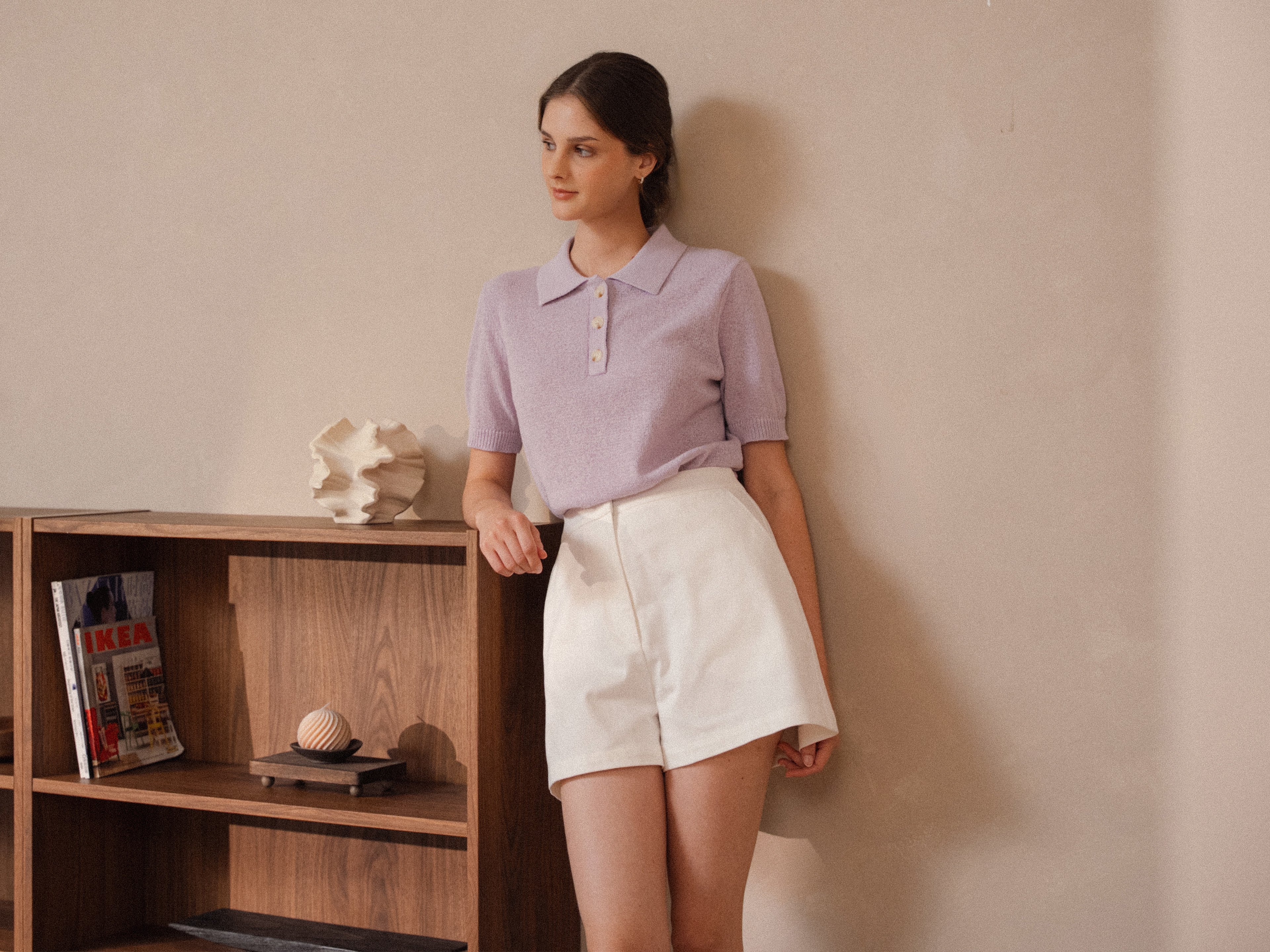 Boxy Knit Polo Top