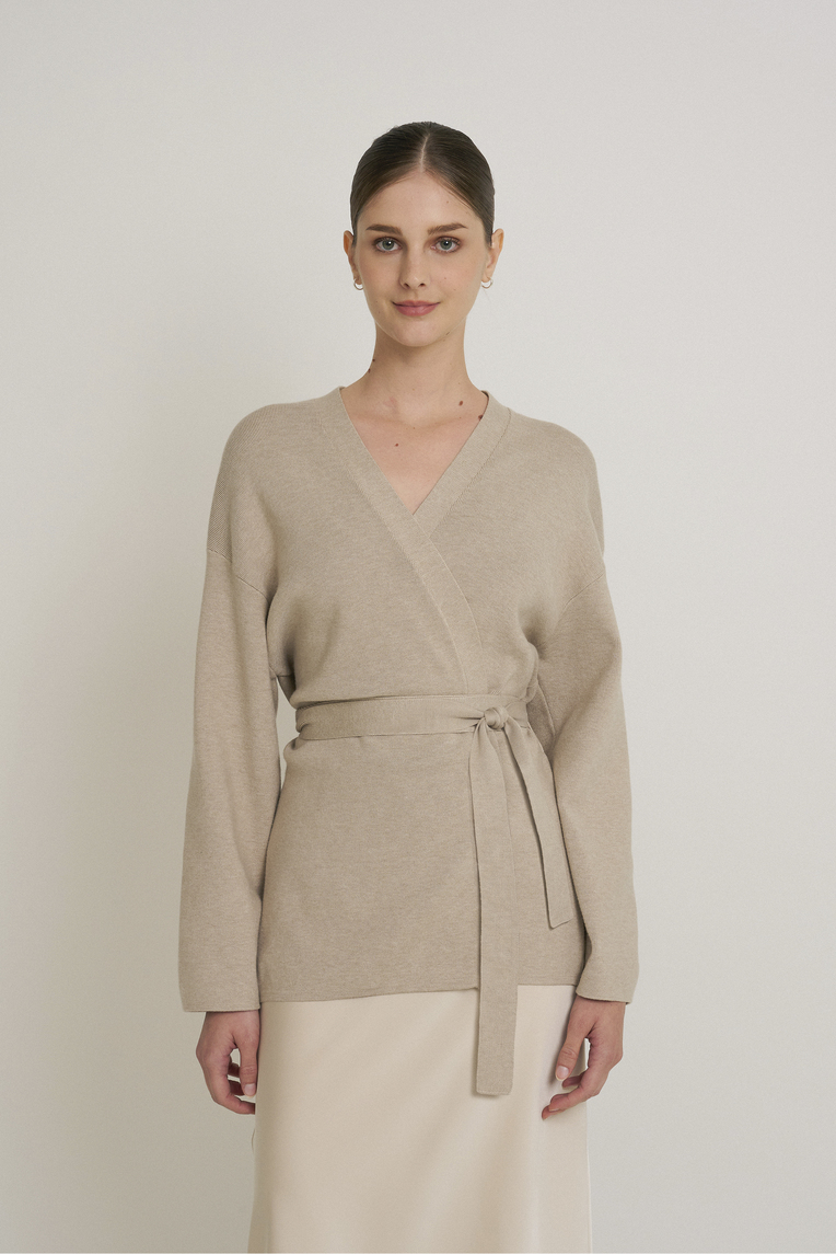 Belted Knit Cardigan