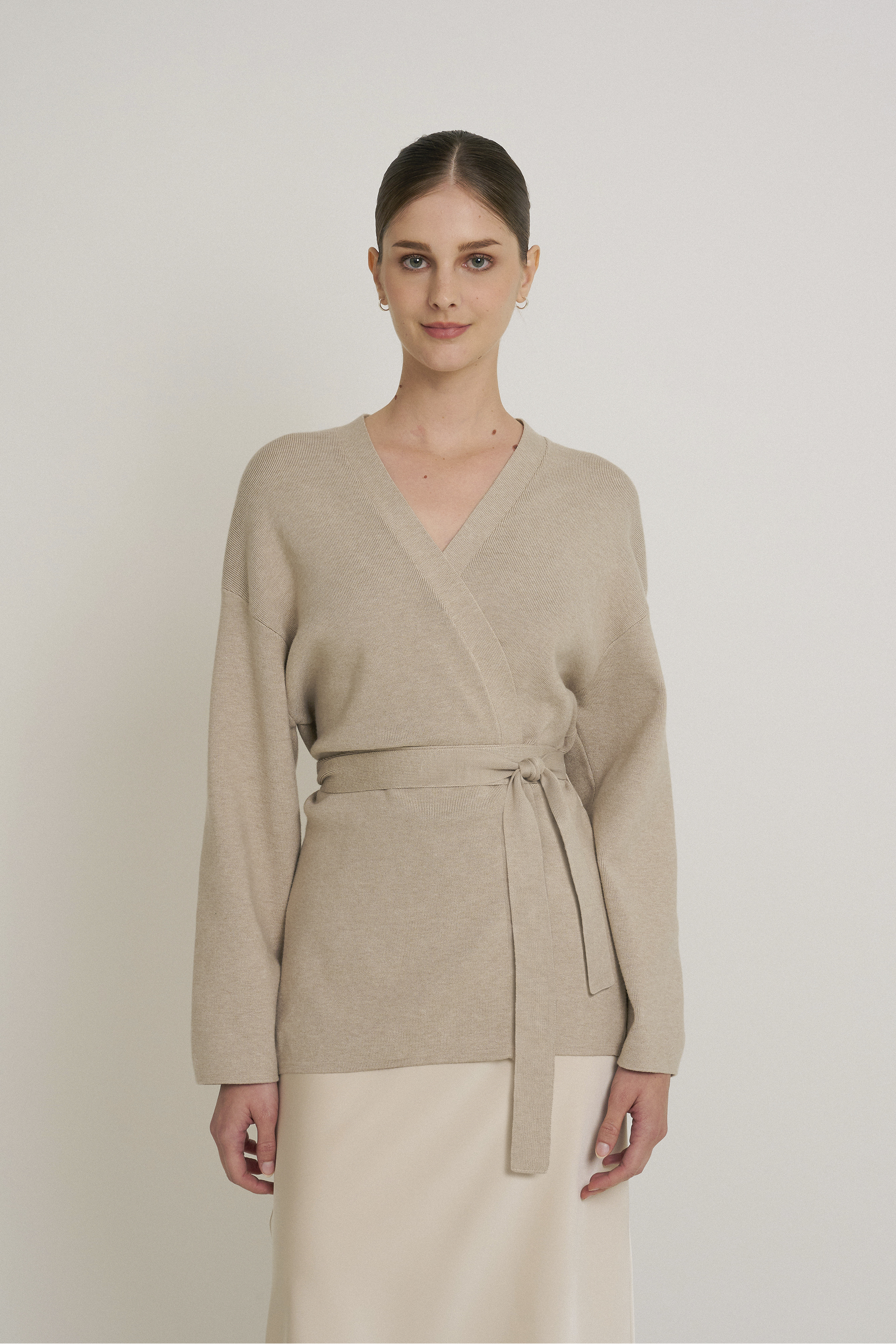 Belted Knit Cardigan