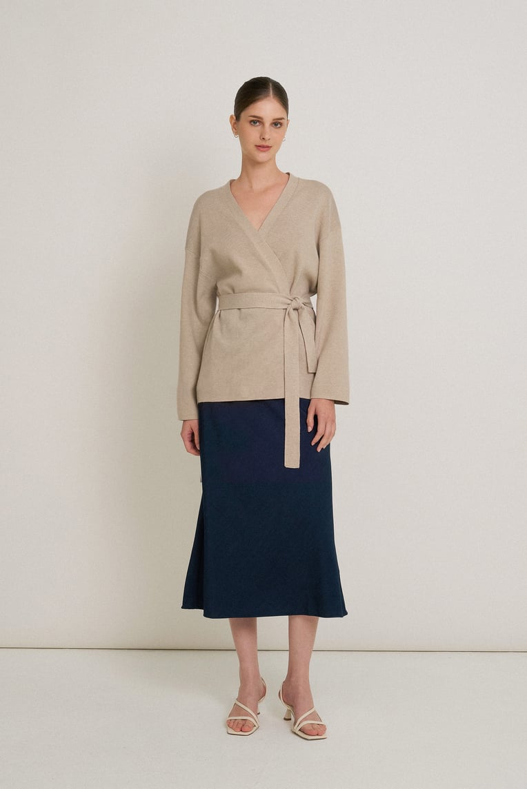 Belted Knit Cardigan