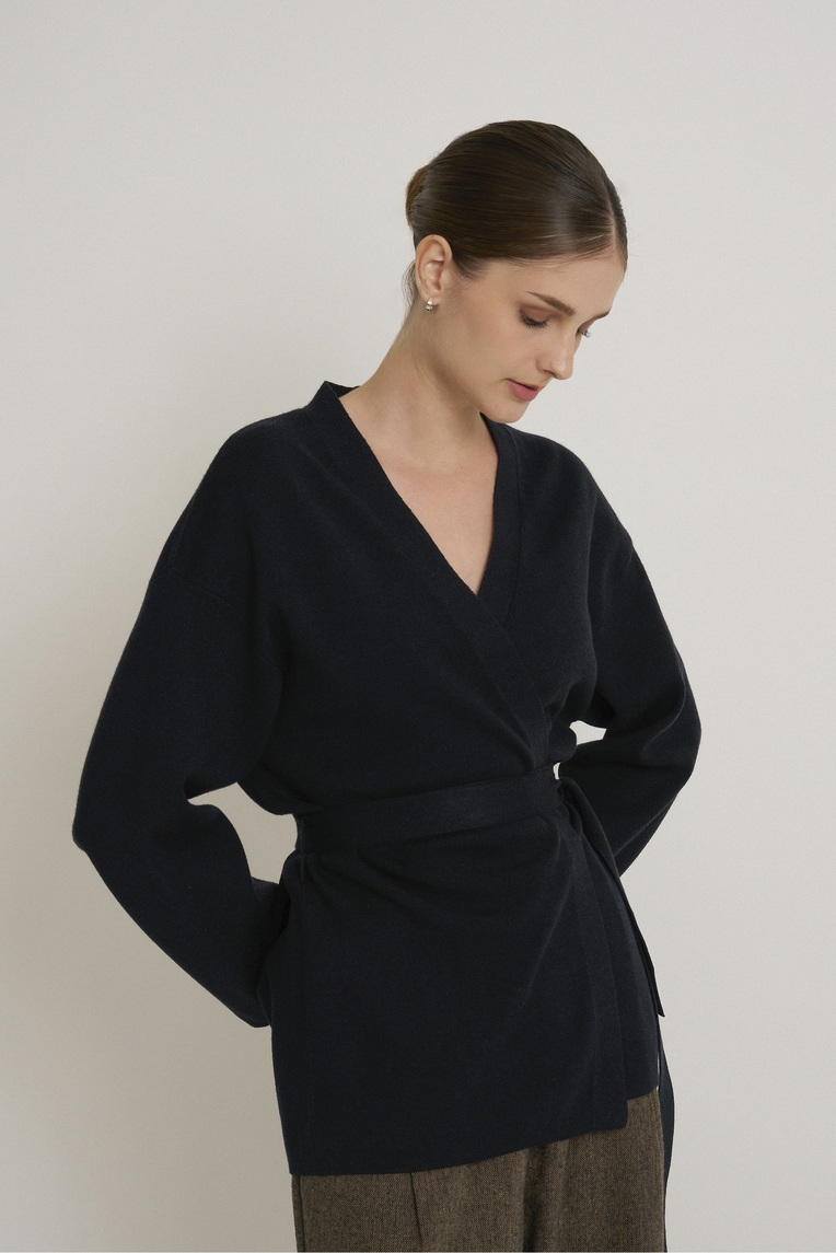 Belted Knit Cardigan