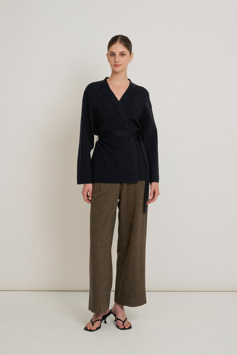 Belted Knit Cardigan