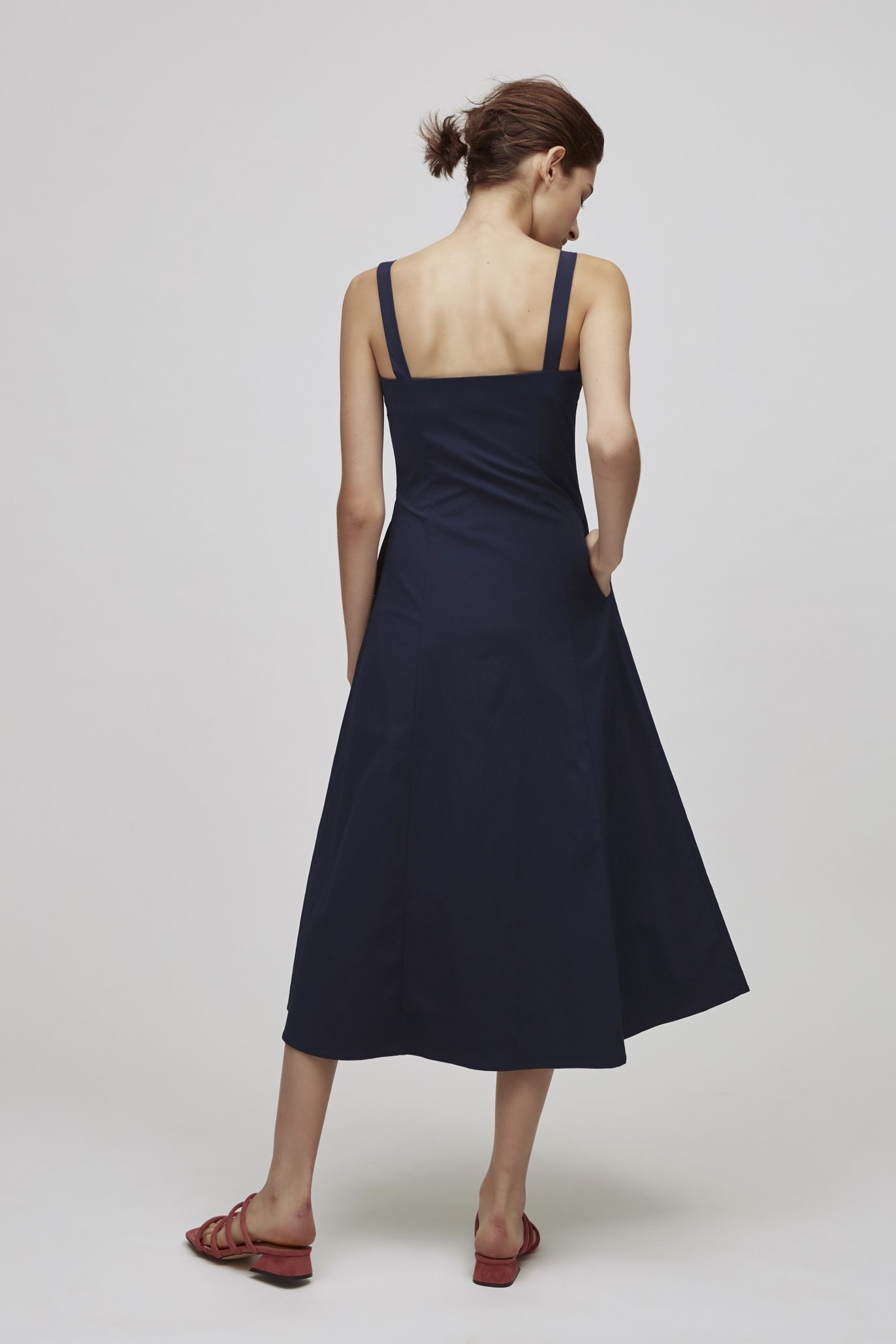 button down fitted dress