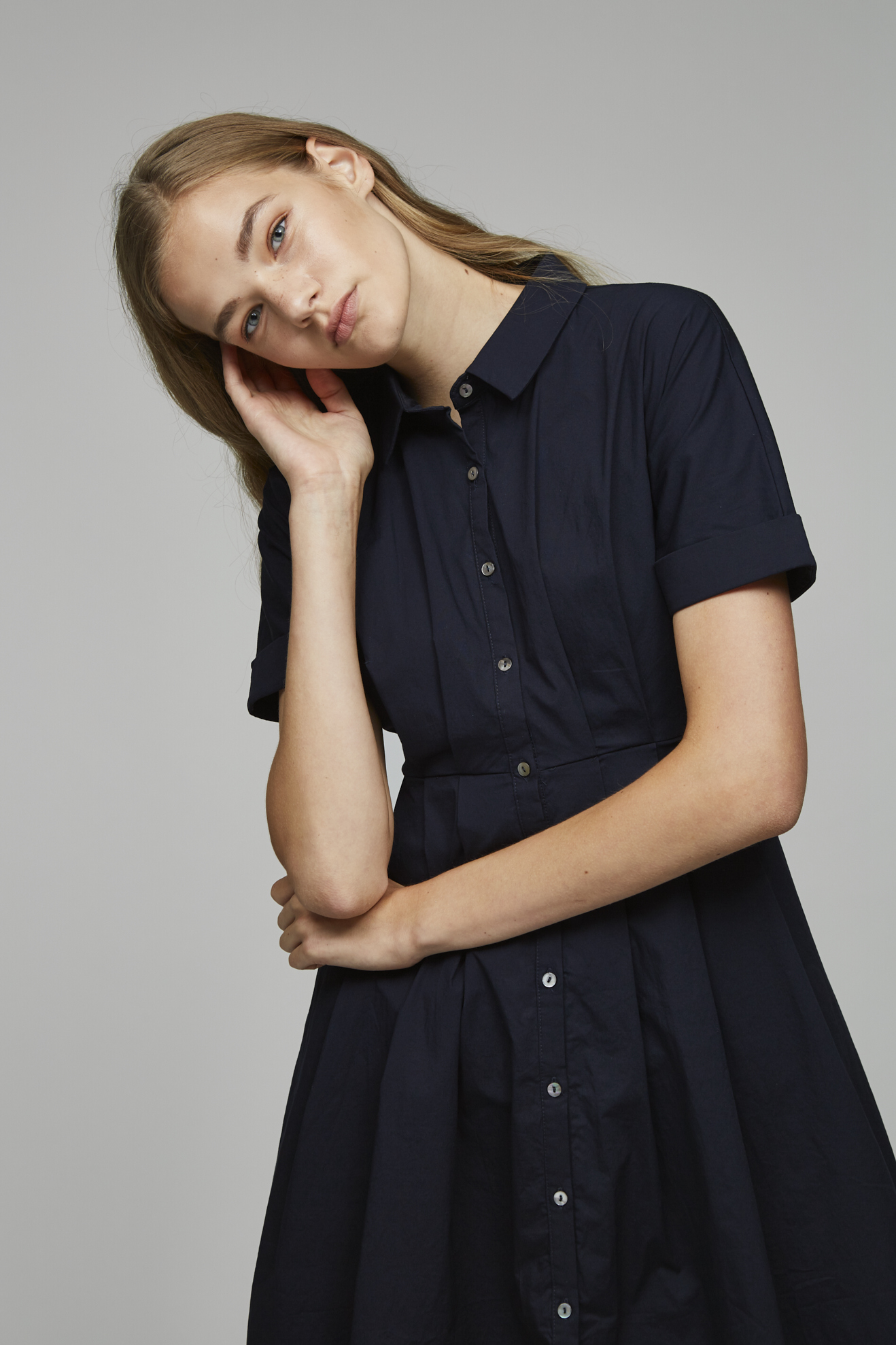 Cotton Pleated Dress Our Second Nature