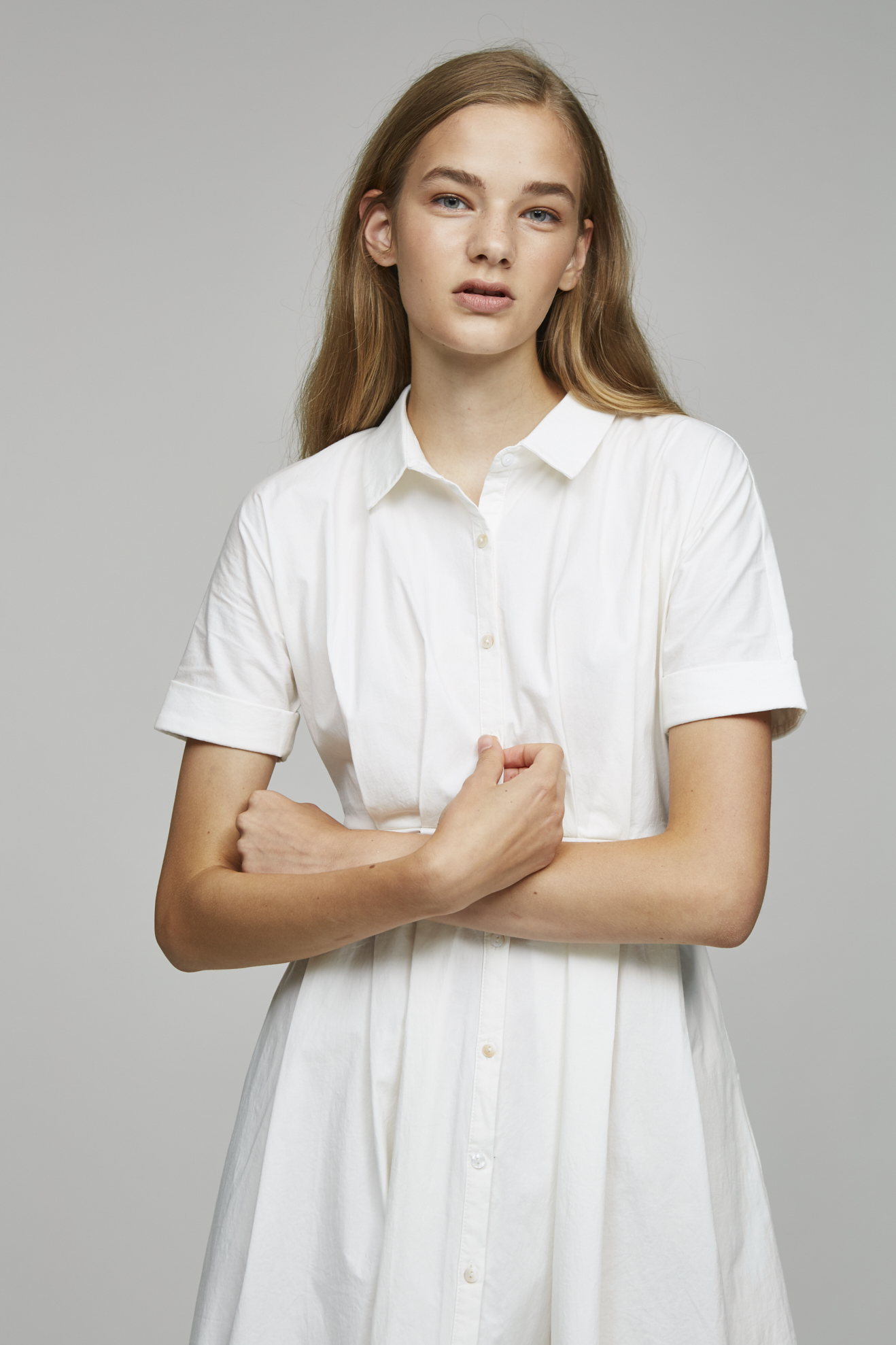 Cotton Pleated Dress Our Second Nature