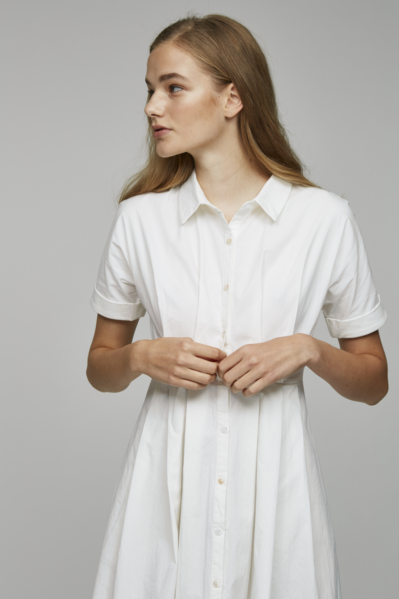 Cotton Pleated Dress Our Second Nature