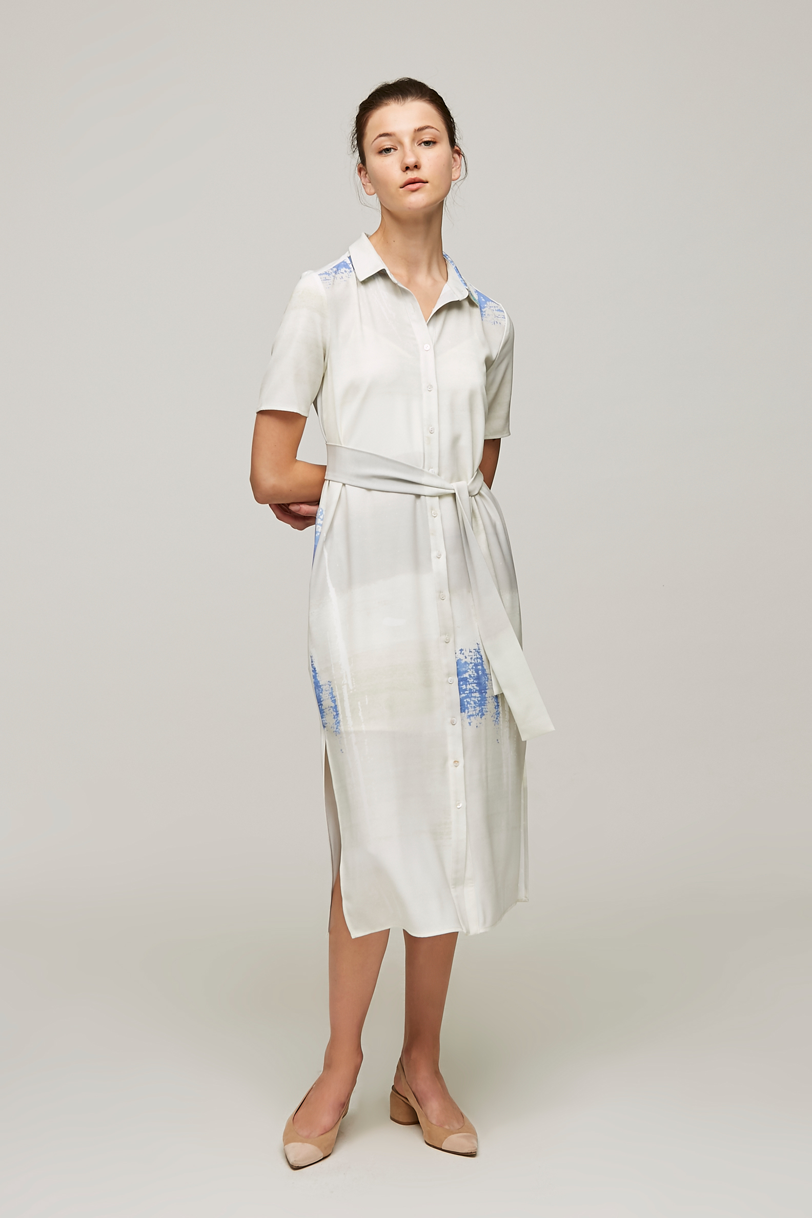 ae button down midi dress