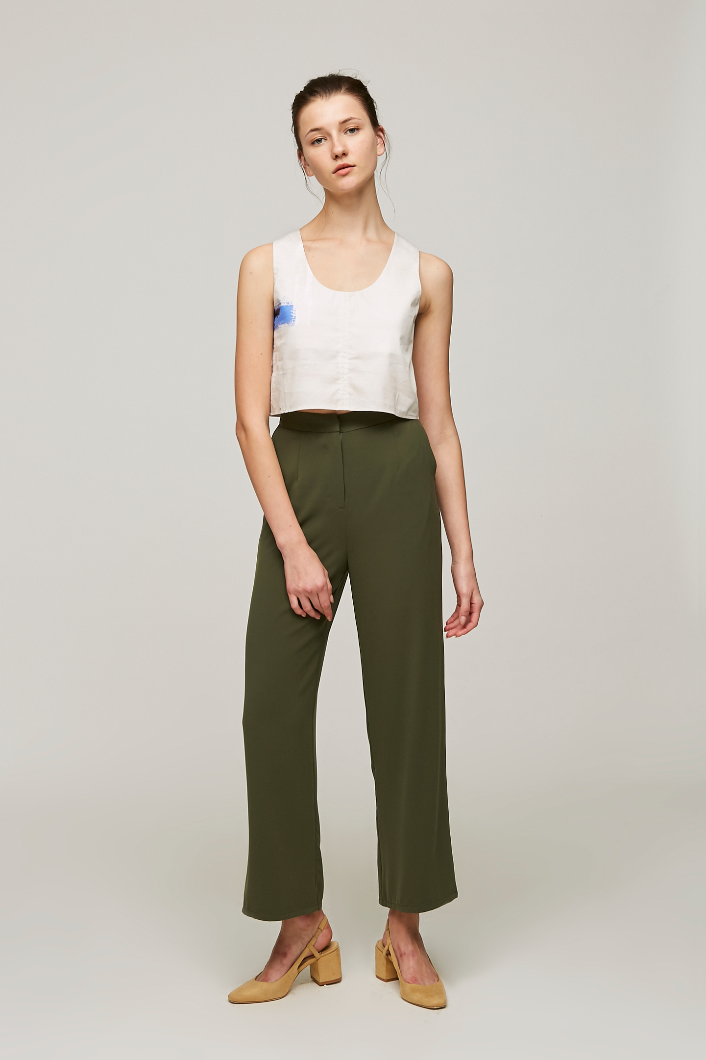 Dune Twist-Back Cropped Top