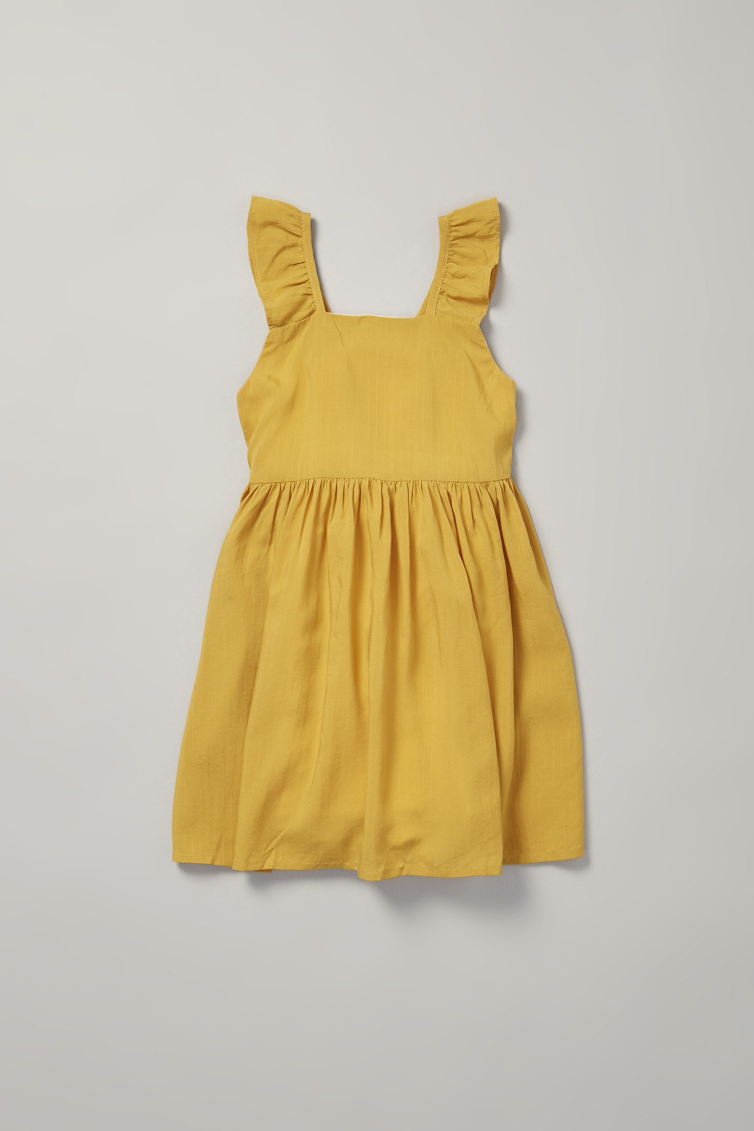 V-Back Ruffle Dress