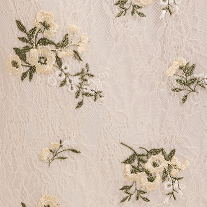 Cream Floral Lace
